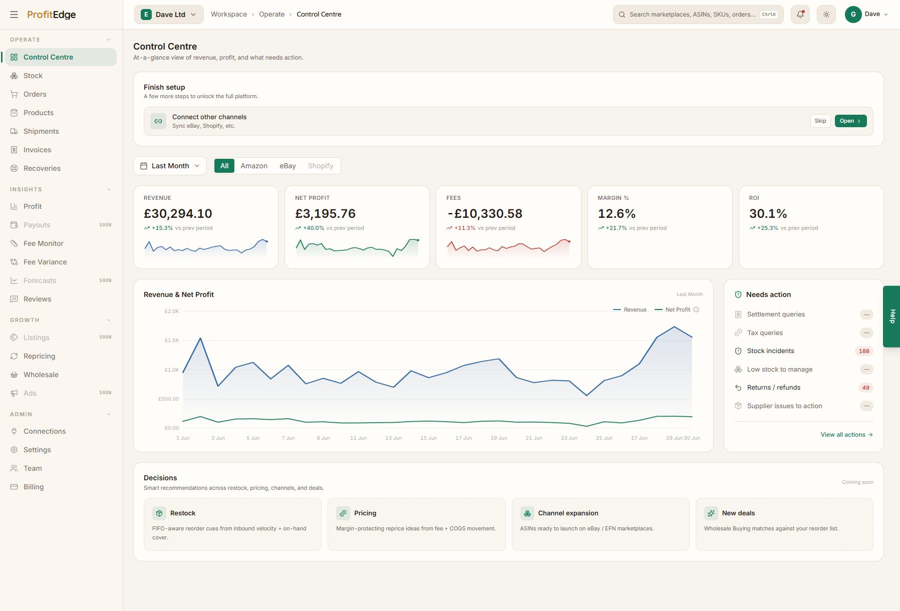 ProfitEdge homepage